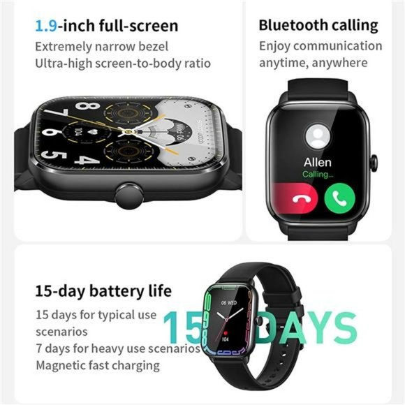 Smart Watch, 1.9'' HD Smartwatch Fitness Tracker  for Android iOS - Picture 2 of 7